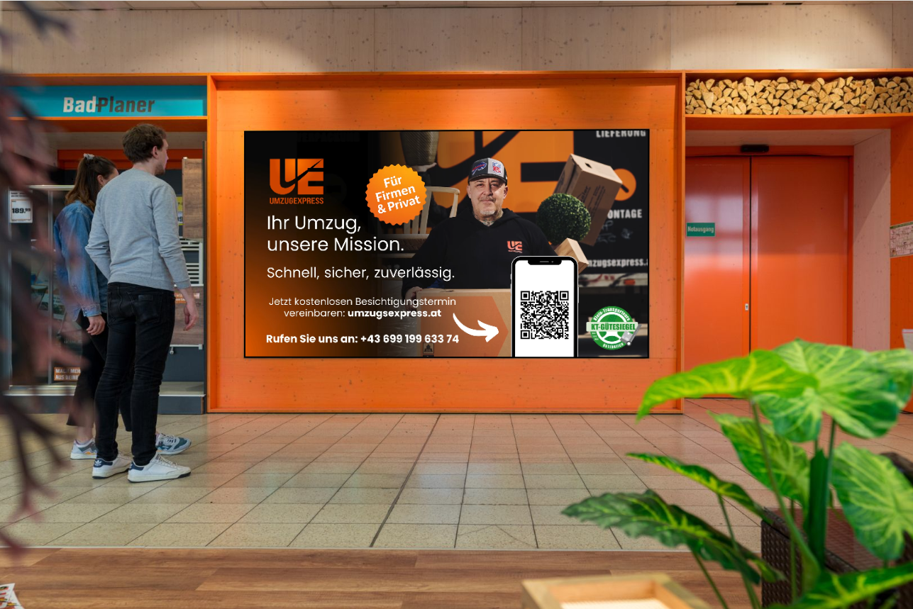OBI Werbebanner von Umzugsexpress Wien